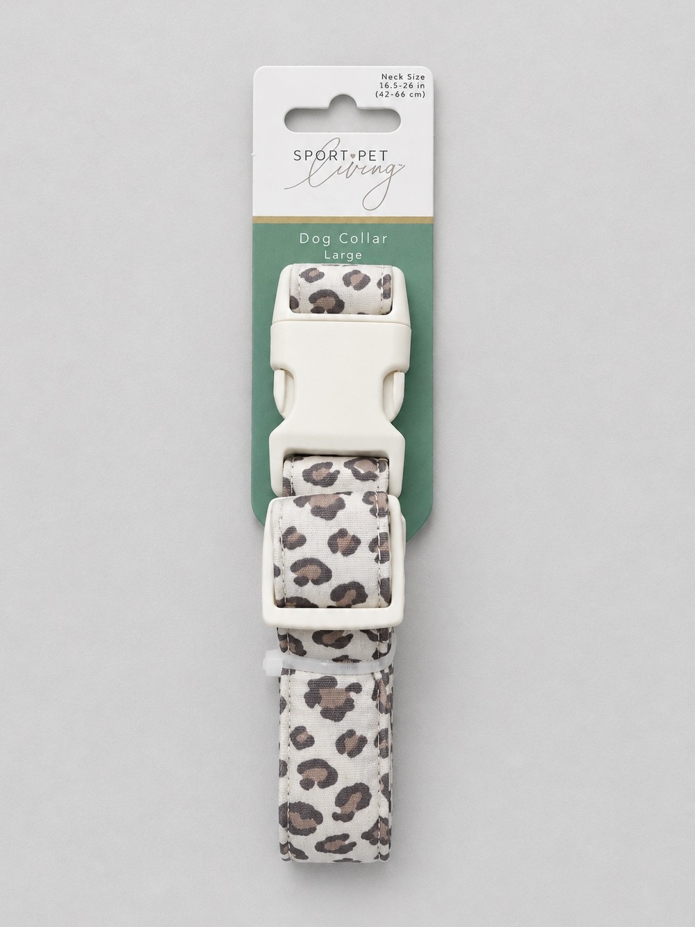 Leopard Print Dog Collar with Gold Ring